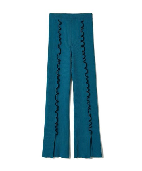 soduk/スドーク/colored stitch slit knit trousers/カラーステッチニットトラウザーズ