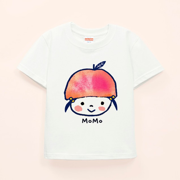 名前が入れられるＴシャツ（ちっちゃなモモちゃん）