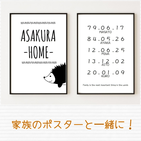 送料無料【家族の記念日】ポスター　北欧  アート　インテリア　誕生日　結婚式　記念日　家族