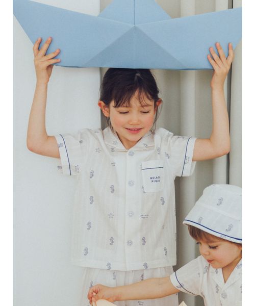 gelato pique Kids＆Baby/【KIDS】タツノオトシゴ柄シャツ