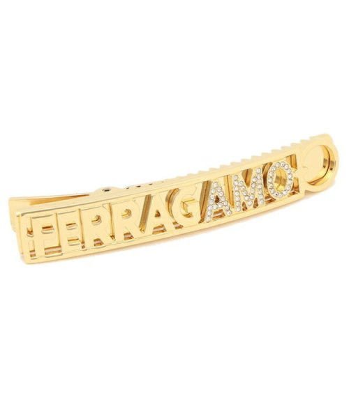 フェラガモ バレッタ アクセサリー レタリング ヘアアクセサリー ゴールド レディース FERRAGAMO 340184 0747301