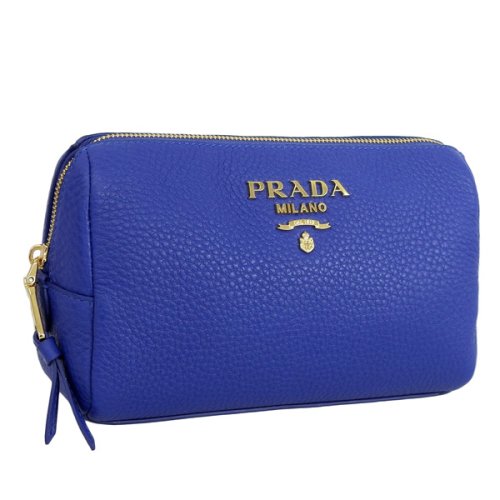 PRADA プラダ VITELLO DAINO ヴィッテロ ダイノ レザー ポーチ コスメ ケース 小物入れ