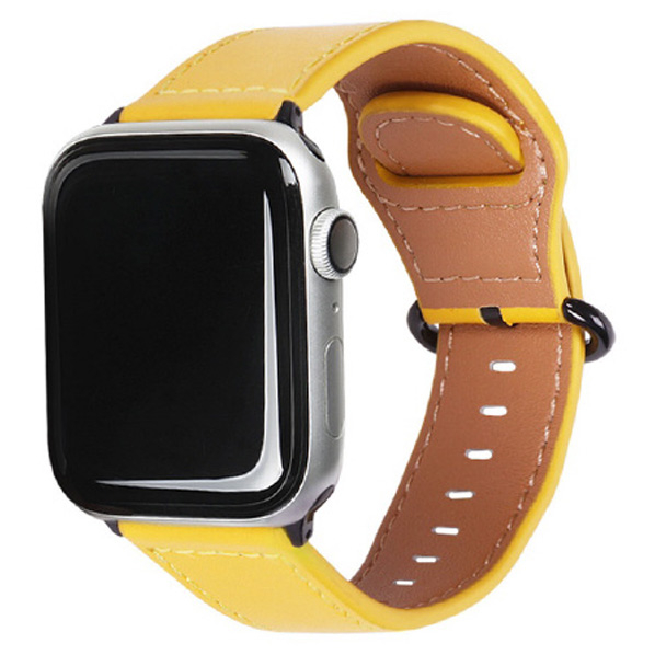 EGARDEN Apple Watch 41/40/38mm用バンド GENUINE LEATHER STRAP イエロー EGD20600AW