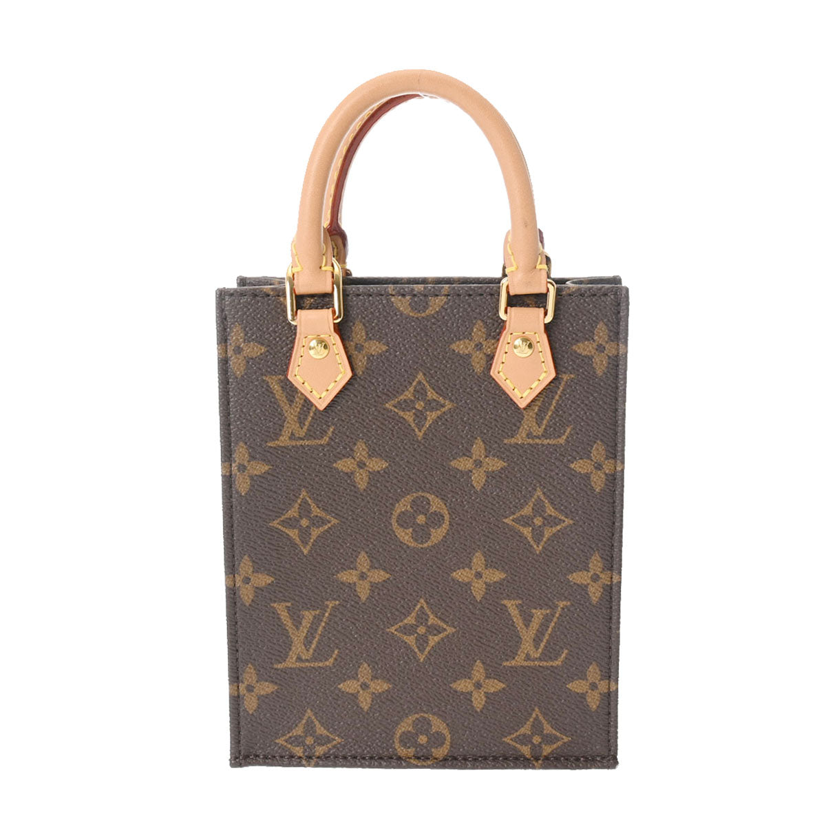 LOUIS VUITTON ルイヴィトン モノグラム プティット サックプラ 2WAY ブラウン M81295 レディース モノグラムキャンバス ハンドバッグ Aランク 中古 