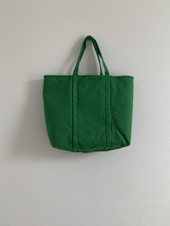 【A4対応】洗える帆布トート　BASIC TOTE ( TM ) モスグリーン　持ち手長め