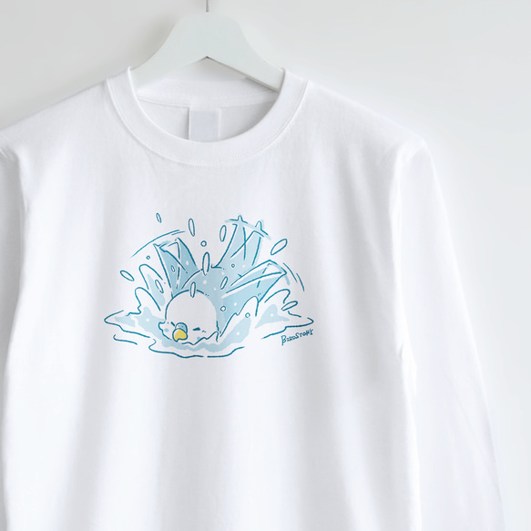 長袖Tシャツ（MIZUABI BIRD / セキセイインコ）