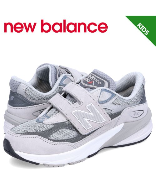 ニューバランス new balance 990 スニーカー FUELCELL V6 GL6 キッズ Wワイズ グレー PV990GL6