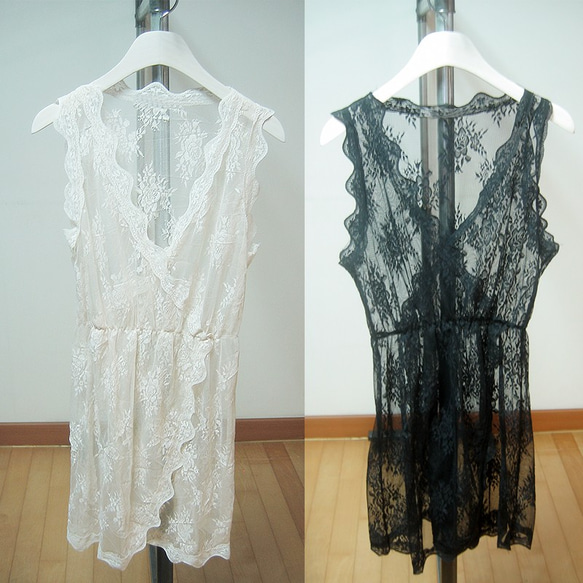 『ファブリック2024』 lace dress, レースドレス ,レイヤードワンピース