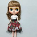 ジョリーフルール『My Little Tailor』を使ったクリスマススカート②　ブライス　リカちゃん　アウトフィット