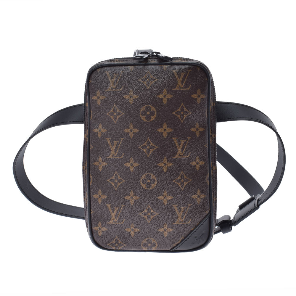 LOUIS VUITTON ルイヴィトン モノグラム ヴァージルアブロー ユーティリティサイドバッグ ブラウン/ノワール M44428 メンズ モノグラムキャンバス ボディバッグ Aランク 中古 