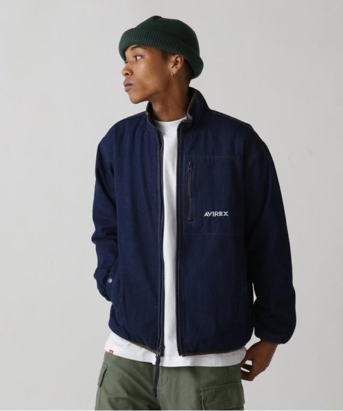 《WEB&DEPOT限定》DENIM STAND BLOUSON / デニム スタンド ブルゾン / AVIREX / アヴィレックス