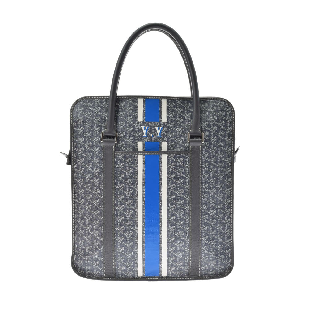 GOYARD ゴヤール ブルゴーニュ グレー ユニセックス PVC カーフ トートバッグ ABランク 中古 