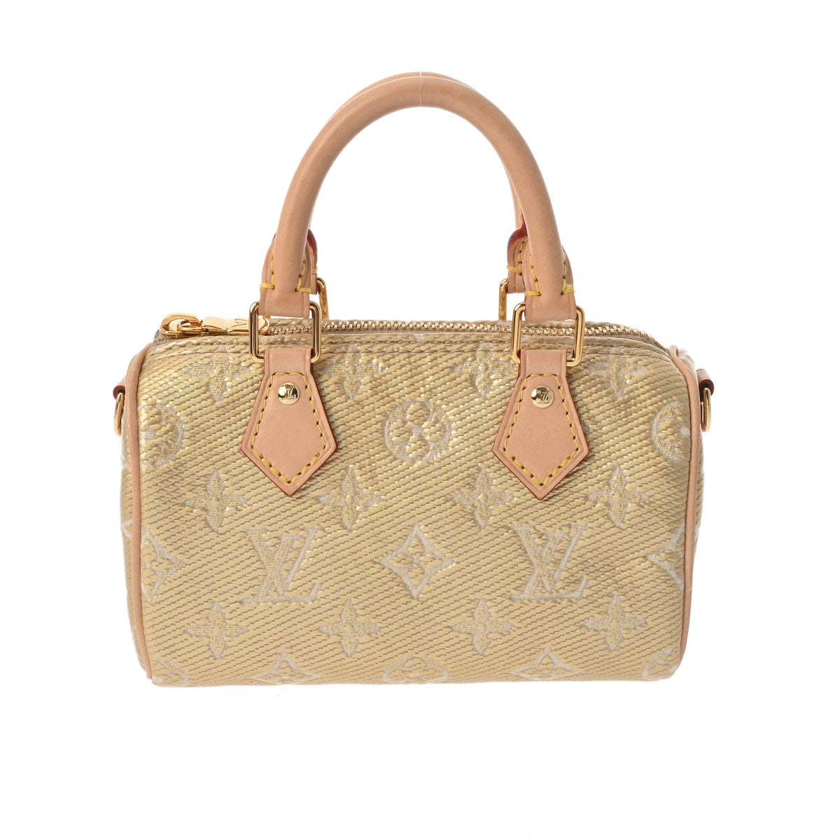 LOUIS VUITTON ルイヴィトン モノグラム ナノ スピーディ 2WAY ゴールド M82242 レディース モノグラムキャンバス ハンドバッグ Aランク 中古 