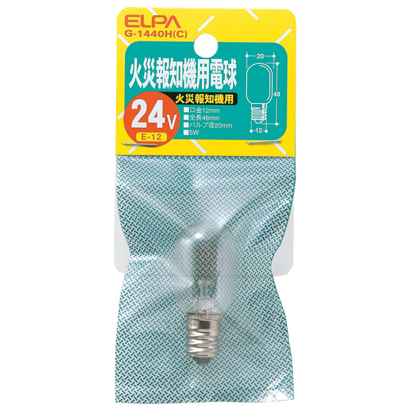 エルパ 火災報知器用電球 E12口金 5W クリア 1個入り G-1440H(C)