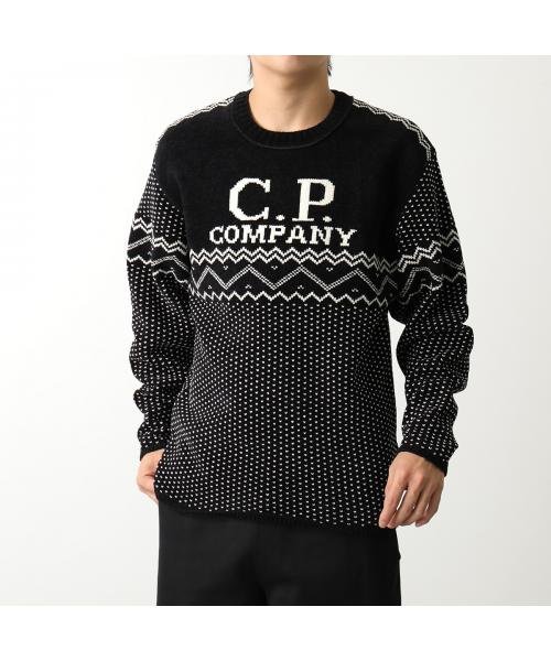 C.P.COMPANY セーター Chenille Cotton Jacquard Knit