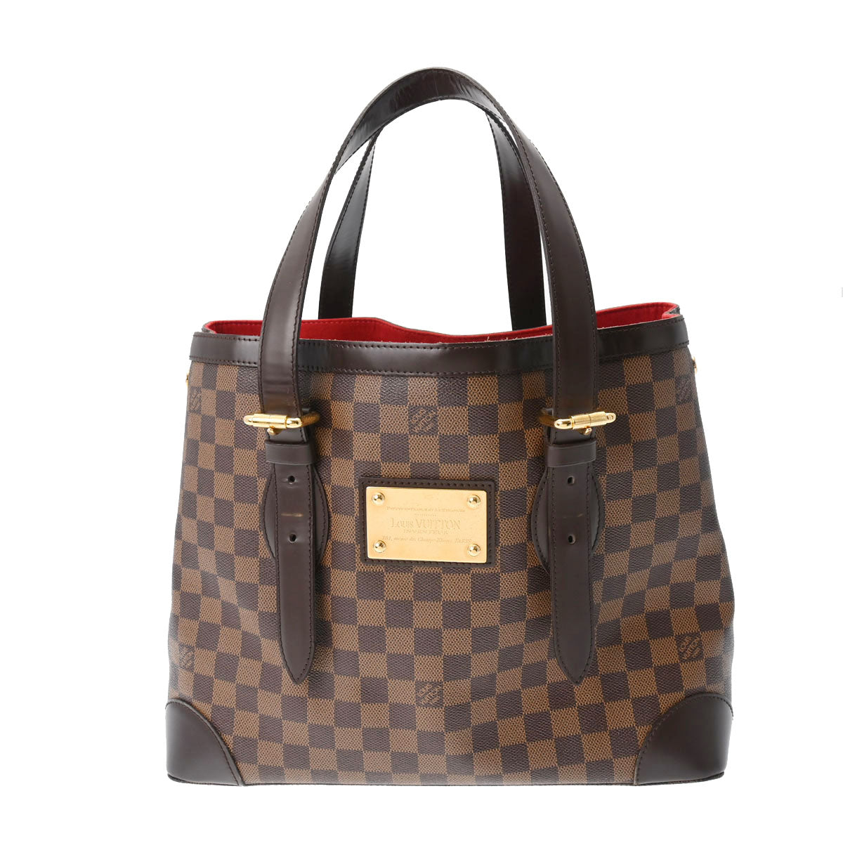 LOUIS VUITTON ルイヴィトン ダミエ ハムステッドMM ブラウン N51204 レディース ダミエキャンバス ハンドバッグ Aランク 中古 