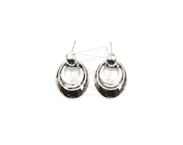 ERG-2069-R【2個入り】ダブルラウンド ピアス,Double Round  Post Earring