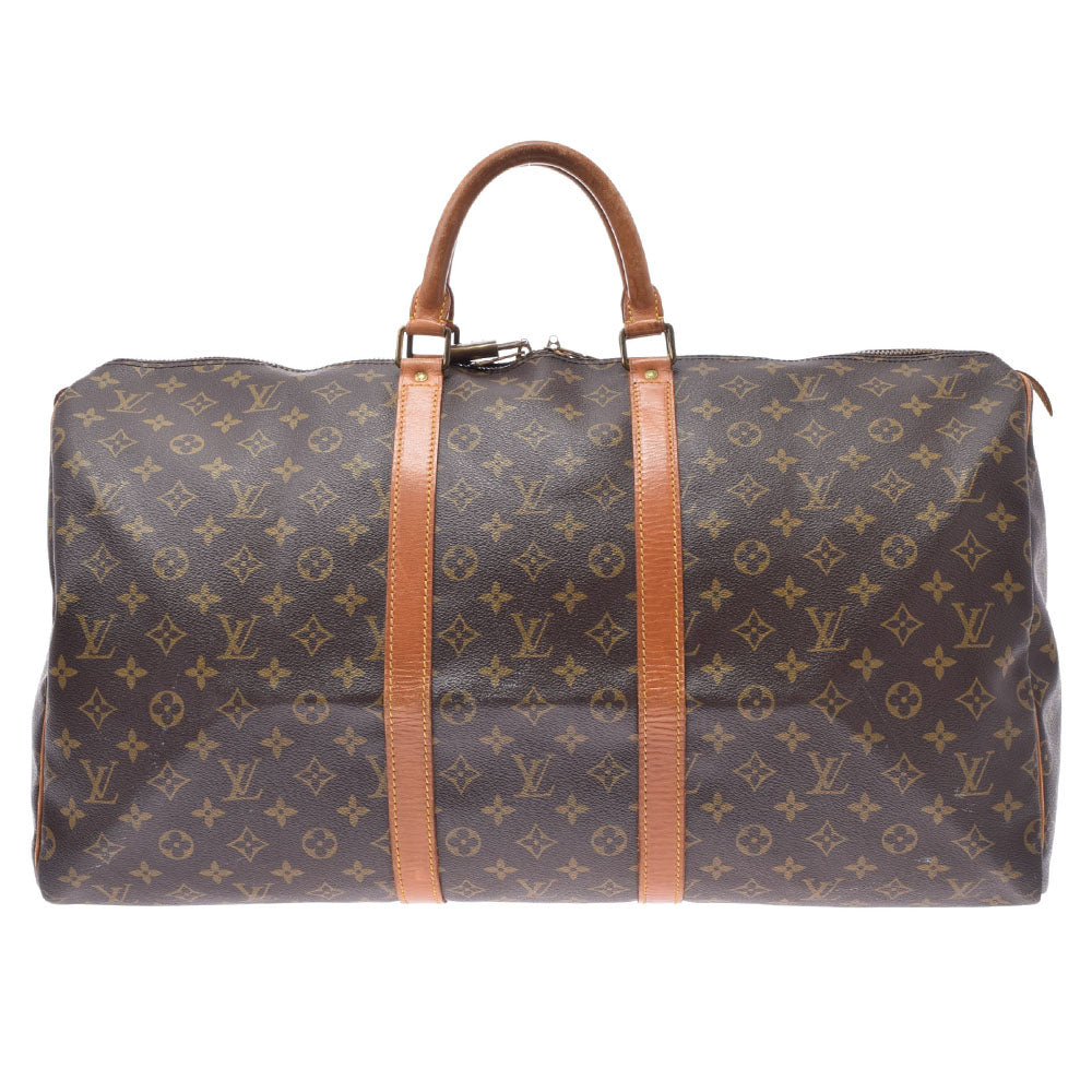 LOUIS VUITTON ルイヴィトン モノグラム キーポル55 ブラウン M41424 レディース モノグラムキャンバス ボストンバッグ Bランク 中古 