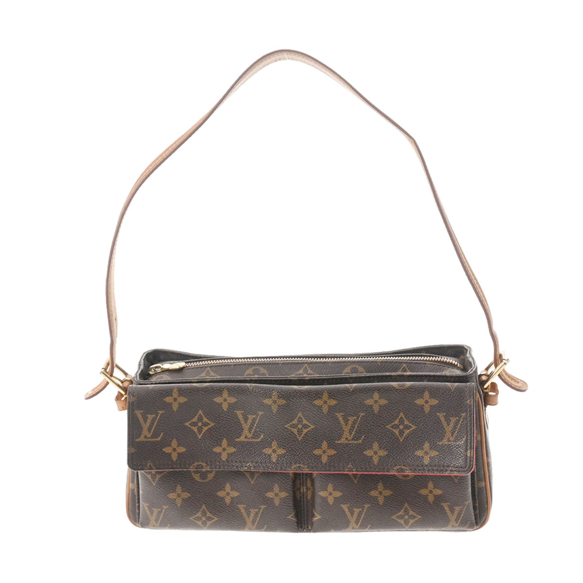 LOUIS VUITTON ルイヴィトン モノグラム ヴィバシテMM ブラウン M51164 レディース モノグラムキャンバス ショルダーバッグ Bランク 中古 