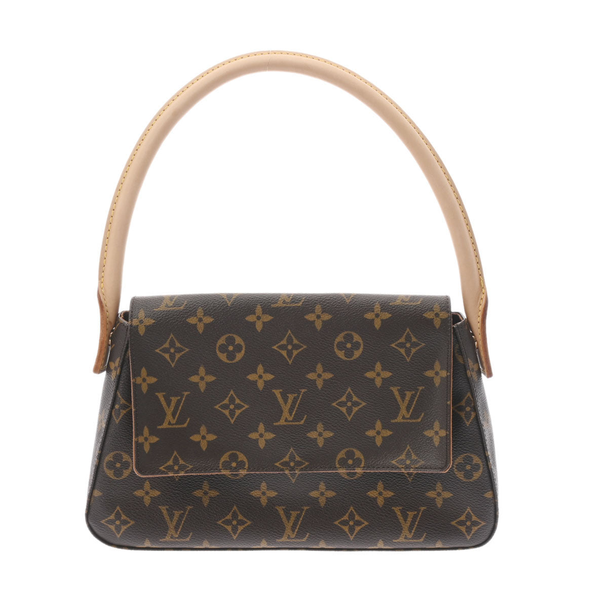 LOUIS VUITTON ルイヴィトン モノグラム ミニルーピング ブラウン M51147 レディース モノグラムキャンバス ワンショルダーバッグ ABランク 中古 