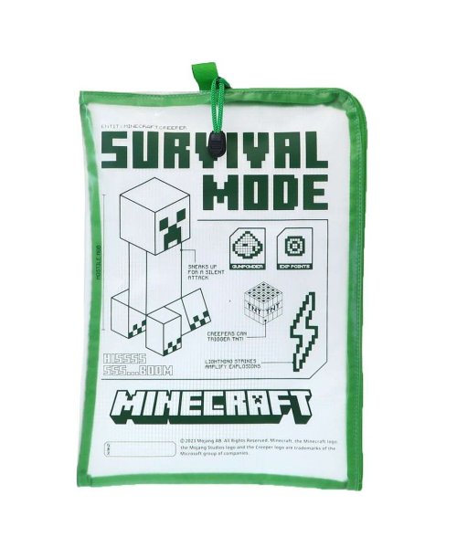 マインクラフト 書類ケース A4連絡袋 CREEPER Minecraft エンスカイ 新学期準備文具 ゲームキャラクター グッズ