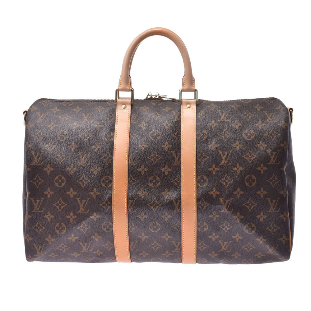 LOUIS VUITTON ルイヴィトンキーポル45  モノグラム ブラウン ユニセックス モノグラムキャンバス ボストンバッグ M41418  中古