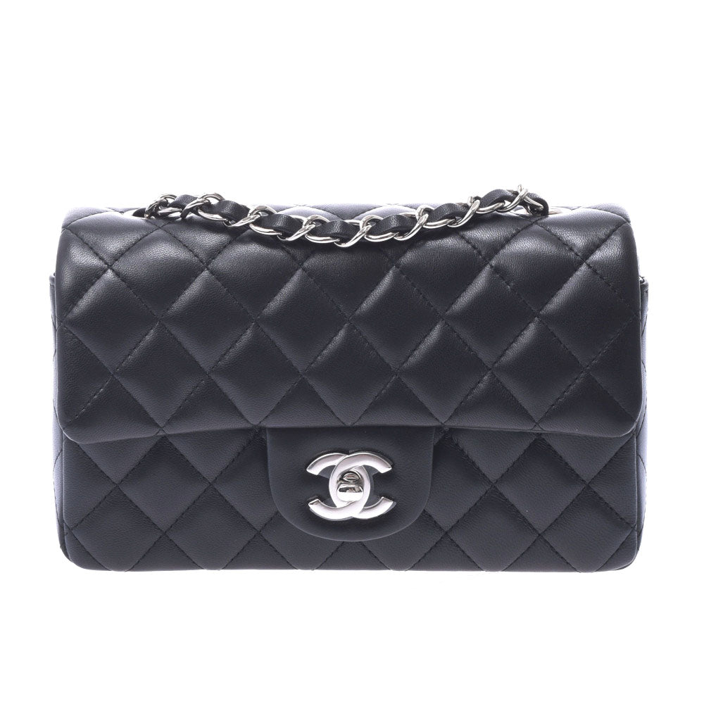 【コストコ お買い得】CHANEL シャネル マトラッセ ミニフラップバッグ 黒 シルバー金具 レディース ラムスキン ショルダーバッグ 未使用 