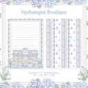 Cherish365【Hydrangea Boutique】B6サイズ 便箋 / レター / ノート letter paper / note paper CHO323