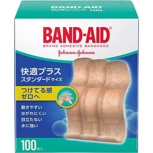 ジョンソン・エンド・ジョンソン（Johnson & Johnson） バンドエイド 快適プラス スタンダードサイズ (100枚入) 【医療機器】