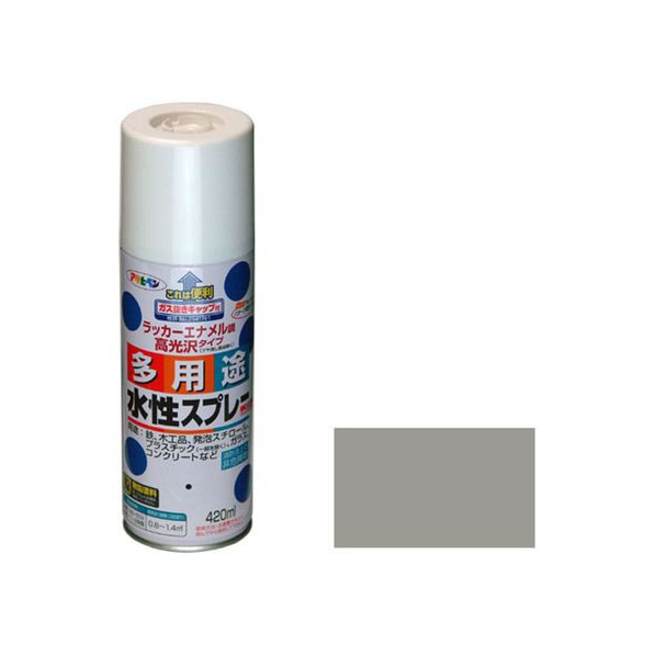 アサヒペン 水性多用途スプレー 420ml ライトグレー FC201NS