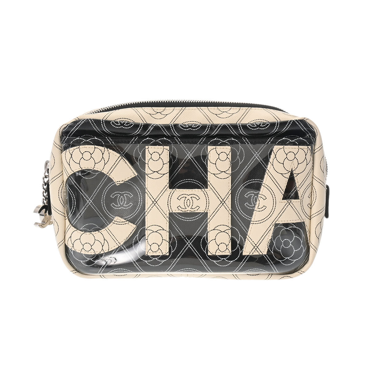 CHANEL シャネル ロゴ カメリア 黒/白 - レディース レザー ショルダーバッグ Aランク 中古 