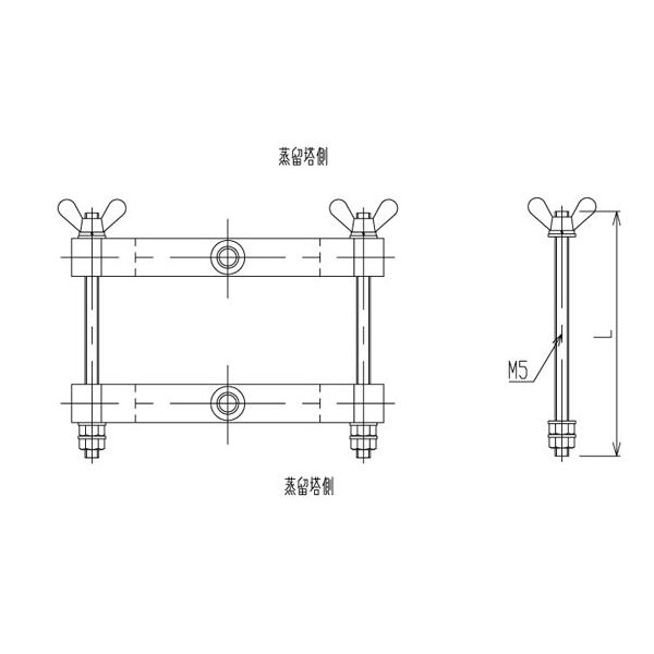 旭製作所 蒸留塔用フランジセット 外套Φ90用 3492-02 1セット 65-1839-77（直送品）