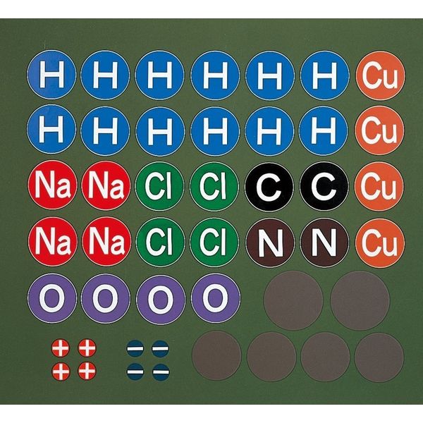 ナリカ 化学式記号板（ケミカルプレート） CP-46R M60-1080 1セット（直送品）