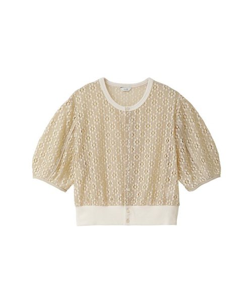 【お歳暮】VINTAGE LACE MINI PUFF CARDIGAN