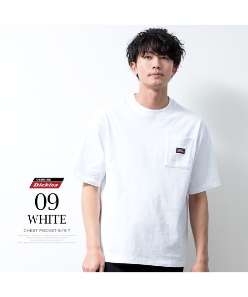 tシャツ 半袖 メンズ GENUINE 無地 春夏 半袖tシャツ ロゴ シンプル 白 【グリーン杢 全8色 ディッキーズ 【ブラック 綿 胸ポケット アメカジ