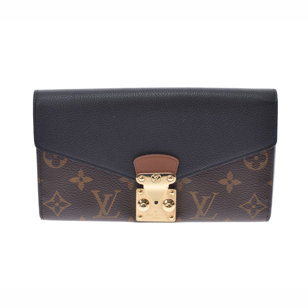 LOUIS VUITTON ルイヴィトン モノグラム ポルトフォイユ パラス ノワール(黒) M58415 レディース モノグラムキャンバス 長財布 Aランク 中古 