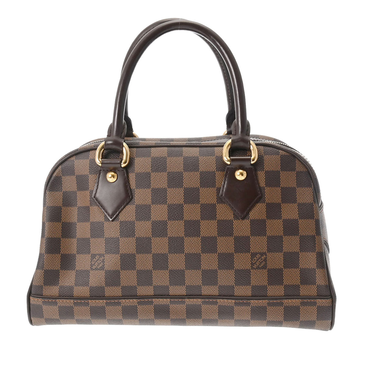 【コストコ お買い得】LOUIS VUITTON ルイヴィトン ダミエ ドゥオモ ブラウン N60008 レディース ダミエキャンバス ハンドバッグ ABランク 中古 