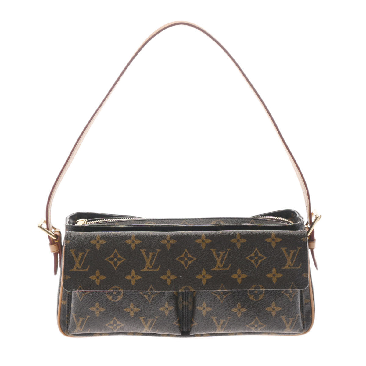 LOUIS VUITTON ルイヴィトン モノグラム ヴィバシテMM ブラウン M51164 レディース モノグラムキャンバス ショルダーバッグ Aランク 中古 