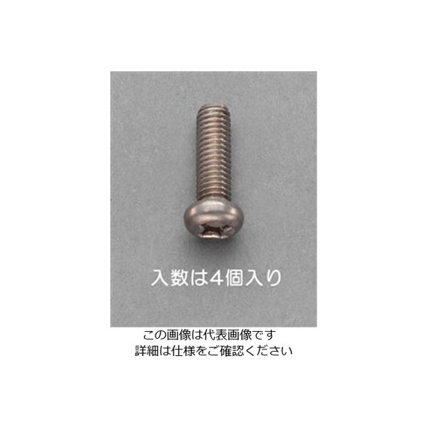 エスコ M6x20mm 鍋頭小ねじ(チタン/4本) EA949NY-620A 1セット(40本:4本×10袋)（直送品）