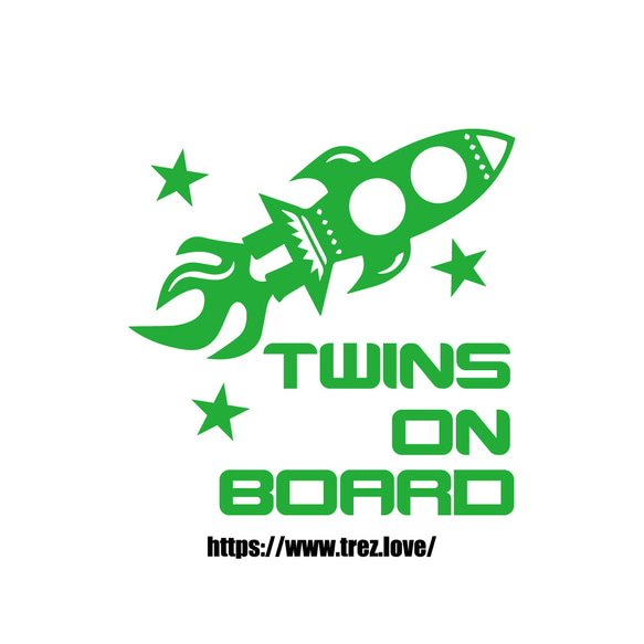 全10色 TWINS ON BOARD スペースシャトル ステッカー