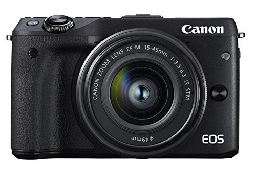 Canon ミラーレス一眼カメラ EOS M3 レンズキット(ブラック) EF-M15-45mm F3.5-6.3 IS STM 付属 EOSM3BK-1545ISSTMLK【中古品】