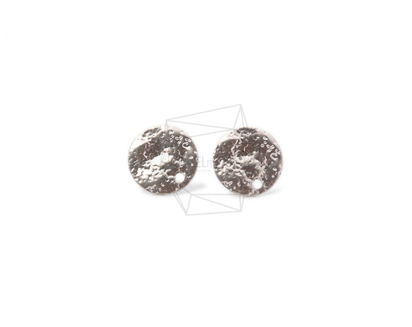 ERG-1037-MR【4個入り】ハンマーラウンドピアス/Hammered Round Post Earrings