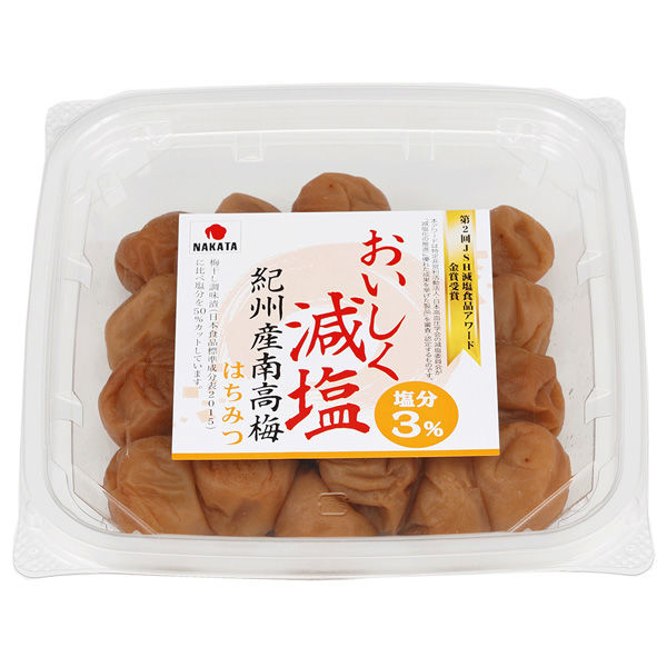 中田食品 紀州産南高梅おいしく減塩 はちみつ 250g×12個 4904046025996（直送品）