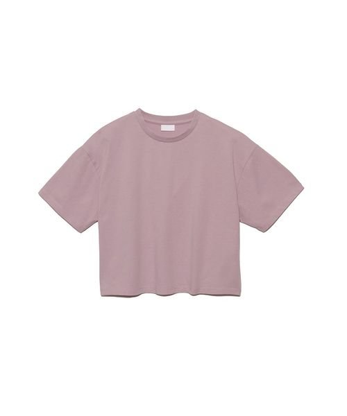 コットンポリエステル オーバークロップトTシャツLADIES