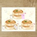 ポストカード『あにまるパンケーキ』 3枚セット