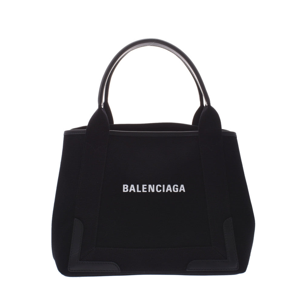 BALENCIAGA バレンシアガ ネイビーカバS 黒 ユニセックス キャンバス/レザー ハンドバッグ 新同 中古 