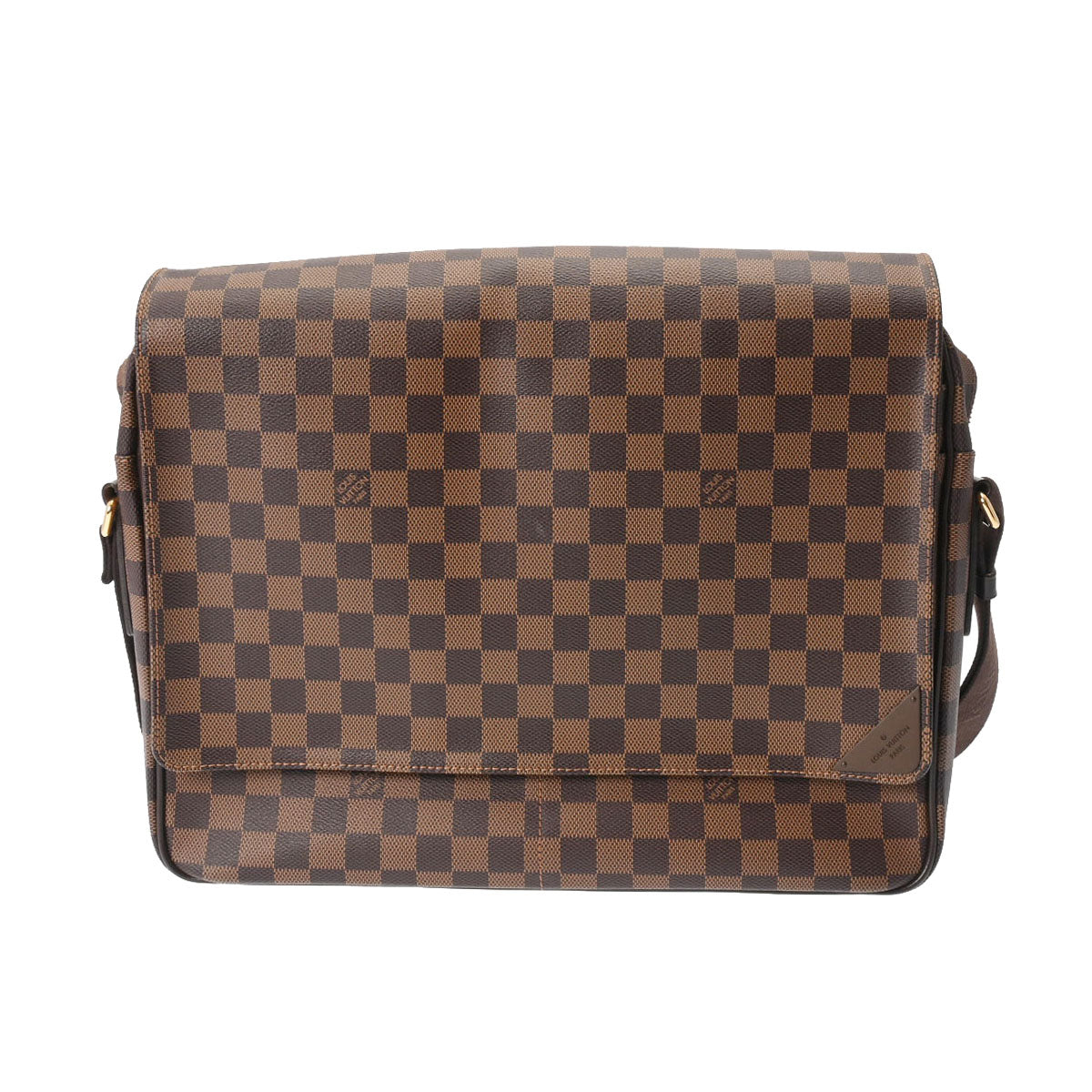 LOUIS VUITTON ルイヴィトン ダミエ シェルトン GM ブラウン N41148 メンズ ダミエキャンバス ショルダーバッグ ABランク 中古 