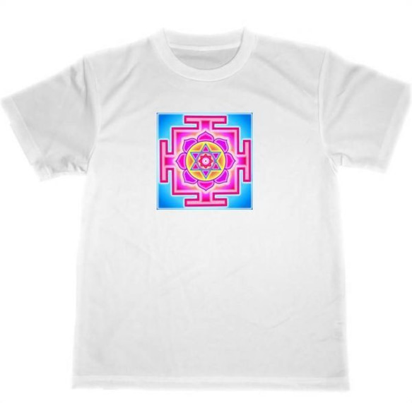 Kamala　yantra　カマラー　ヤントラ　ドライ　Ｔシャツ　瞑想　ヒンズー教　曼荼羅