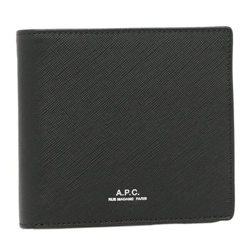 アーペーセー 二つ折り財布 ブラック メンズ APC A.P.C. PXBJQ H63340 LZZ