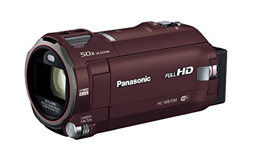 Panasonic HDビデオカメラ W870M ワイプ撮り 50倍ズーム ブラウン HC-W870M-T【中古品】